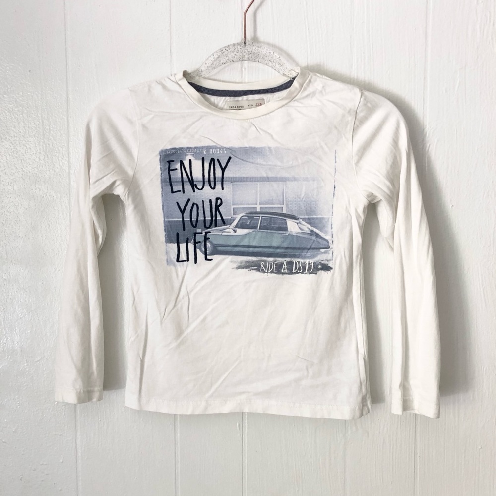 Zara Boys Long Sleeve Graphic Tee